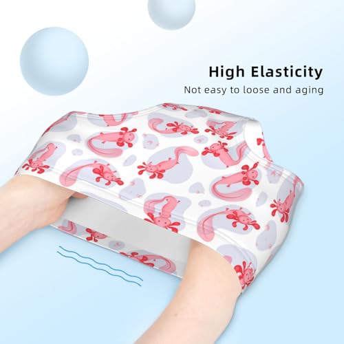 Pink Axolotls Floating In Water Drops Girls' Underwear Soft Cotton Little Girls Panties Comfort Briefs4