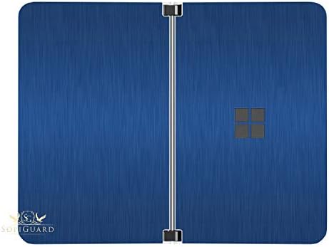 SopiGuard Sticker for Surface Duo Phone Edge-to-Edge Precision Vinyl Skin Wrap (Brushed Blue)