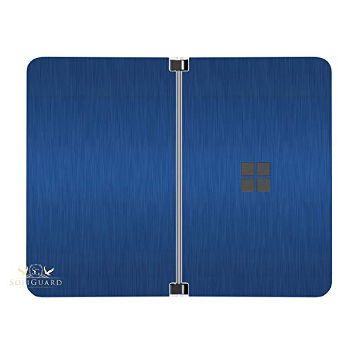 SopiGuard Sticker for Surface Duo Phone Edge-to-Edge Precision Vinyl Skin Wrap (Brushed Blue)