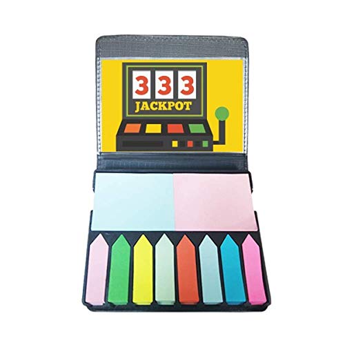 Boîte marque-page jackpot bandit manchot avec feuillets colorés repositionnables