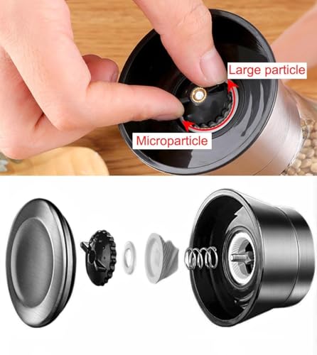 Image of Big Pepper Grinder or Salt Grinder, Best Spice Mill with Ceramic Blades, Adjustable Coarseness Professional Grade Heavy Duty High Output Pepper Mill (mini paperr Mill)
