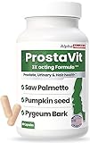 Prostavit Prostate Support Supplement for Men – Saw Palmetto 600mg, Pygeum Bark, Pumpkin Seed, Nettle & Zinc – Urinary Flow, Bladder Control, Reduce Nighttime Urination, Prostate & Hair Health 60 Caps