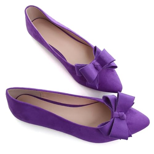 Image of SAILING LU Women's Bow-Knot Pointed Toe Ballet Flats