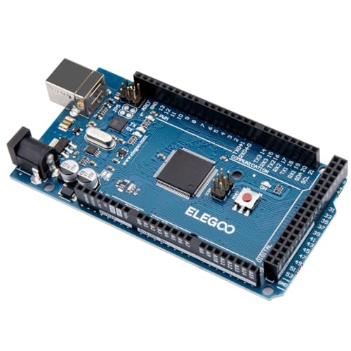 Image of ELEGOO MEGA R3 Board ATmega 2560, USB Cable Compatible with Arduino (Pack of 2)