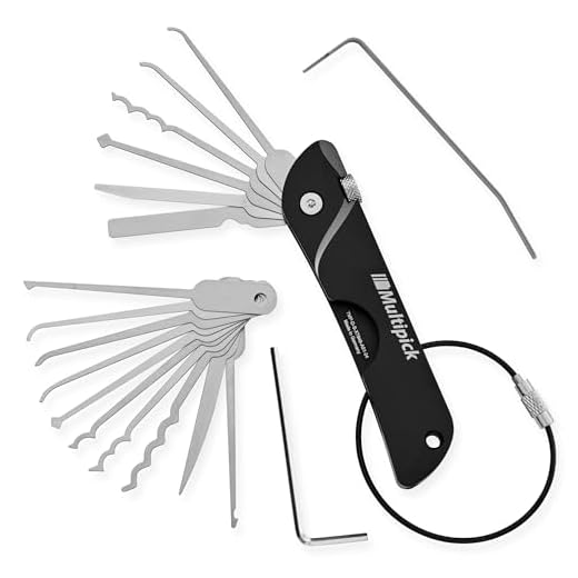 MULTIPICK Taschenmesser Dietrich Profi [7 Werkzeuge | EDC Edition | +10 Klingen] Lockpicking Set im Taschenmesserformat, Picking Tool - handliches Schlüsseldienst Werkzeug