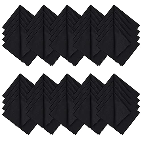 Rbenxia 40 Pieces Microfiber Cleaning Cloths 6 x 7 Inch Eyeglasses Cleaning Cloths for Glasses, Screens, Monitor, LCD, Lens, Cameras, Phone, Laptops, Tablets (Black) Rbenxia 40 Pieces Microfiber Cleaning Cloths 6 x 7 Inch Eyeglasses Cleaning Cloths for Glasses, Screens, Monitor, LCD, Lens, Cameras, Phone, Laptops, Tablets (Black)