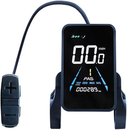 Pantalla de bicicleta eléctrica de plástico+metal 36 V-72 V impermeable pantalla LCD NC-81F panel de bicicleta eléctrica, conector impermeable, negro