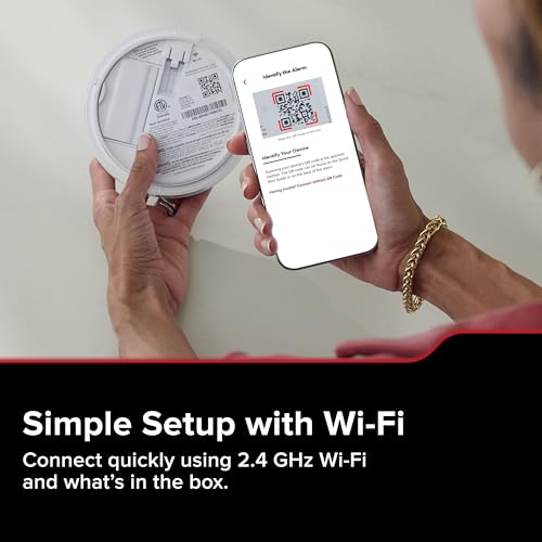 Image of Kidde Hardwired Kidde App Enabled Smart Smoke Detector with AA Backup Battery, Interconnected Alarm