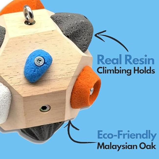 Handcrafted Boulder Block - 3D Boulder Block, Rock Climbing Training Ball for Finger Strength & Precision, Portable Grip Tool, Gifts for Climbers, Bouldering Enthusiasts & Fitness Lovers