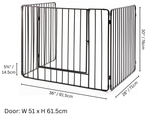 Überragend qualitativ hochwertiger Feuerschirm / Kamin Gitter H76cm Feuerschirm mit einer kindersicheren Verriegelung von Crannog