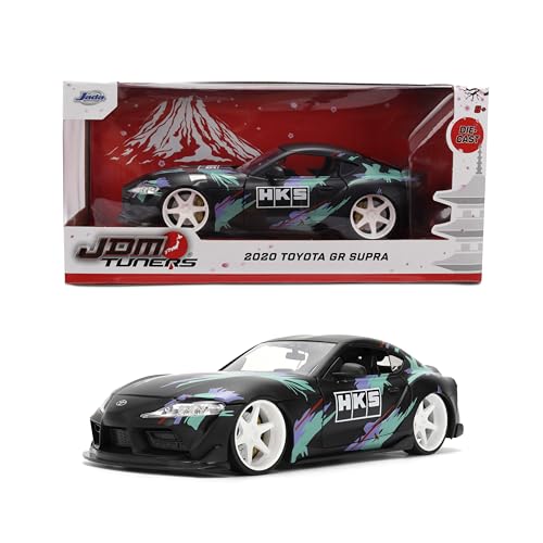 Jada Toyota GR Supra HKS 1:24 Modelo Diecast Negro/Verde miniatura 1
