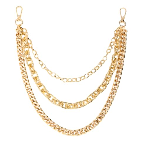 PINKPIN Wallet Chain Pants Chain Hip Hop Punk Jeans Chain Key Chain Goth Accessories for Women Men Gold