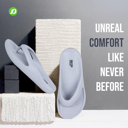 Image of DOCTOR EXTRA SOFT Men's Classic Casual Thong Slippers With Cushion Footbed For Adult|Comfortable & Lightweight|Stylish & Anti-Skid|Waterproof & Everyday Indoor Outdoor Flip Flops Gents & Boys D-506