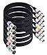 Xespis 6 Stück 1.5M XLR Kabel Premium Symmetrisches XLR Mikrofonkabel, Pin DMX Microphone Signal Cable Connection Cable Stecker auf Buchse DMX Mikrofonkabel für Studioaufnahmen und Live-Produktion