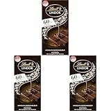 Lindt LINDOR Tafel 60% Kakao Extra Dunkel | 100g feinherbe Schokolade | Zartschmelzende, dunkle Schokolade (Packung mit 3)