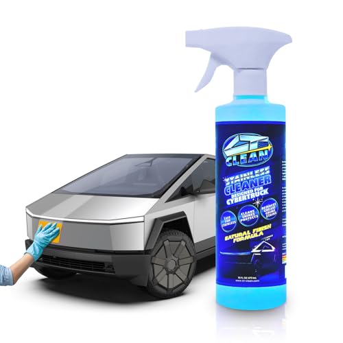 CT Clean Natural Finish Waterless Stainless Steel Cleaner & Wash for Tesla Cybertruck – Eco-Friendly Spray, Removes Grease & Fingerprints, Matte Protection (16 Fl. Oz.)