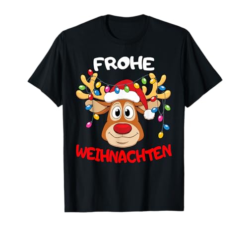 Lustige Rentier Frohe Weihnachten T-Shirt Lustige Rentier Frohe Weihnachten T-Shirt