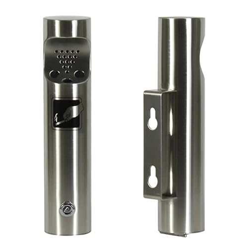 GZGHRZQS Bandejas de Cenizas de Acero Inoxidable/cenicero de Metal montado en la Pared/cenicero Exterior de cenicero/Elegantes bandejas de Cenizas para Patio, jardín y Hotel