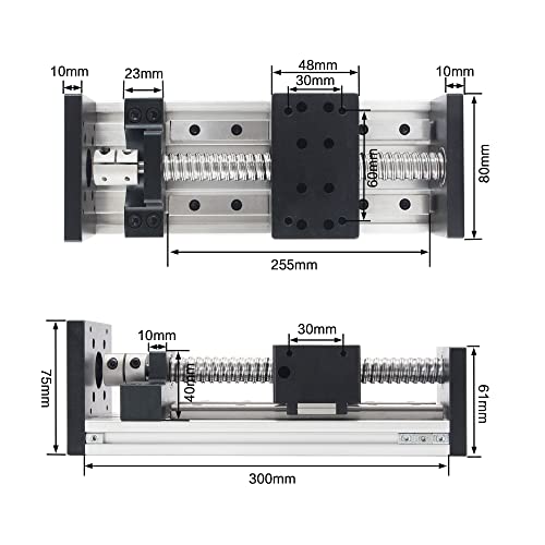Nema23 table de scène linéaire double rail pour éliminer le jeu