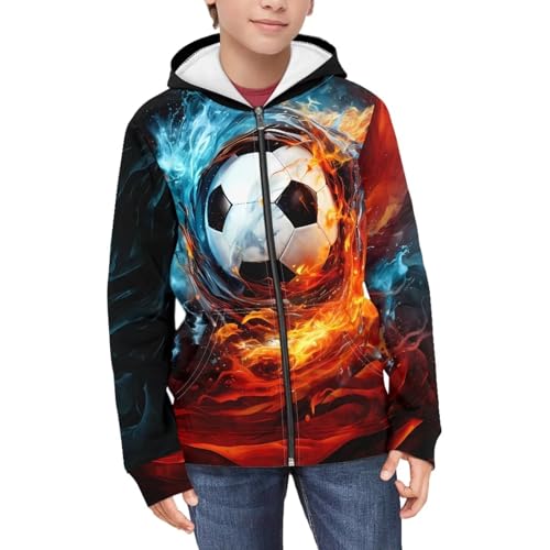Image of Coloranimal Unisex Girls Boys Long Sleeve Casual Hoodies & Sweatshirts Tops Kids Zip Up Jacket Coat Age 6-16 Year