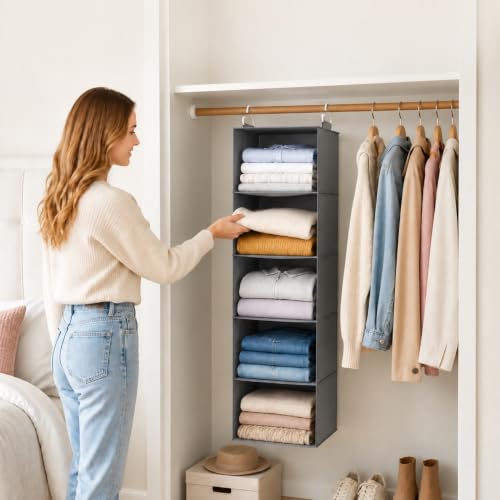 Lifewit Hanging Closet Organizer and Storage for Clothes 5 Tier - Image 2