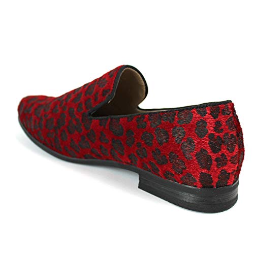 ÃZARMAN Men's Slip On Leopard Print Modern Dress Shoes Loafers2