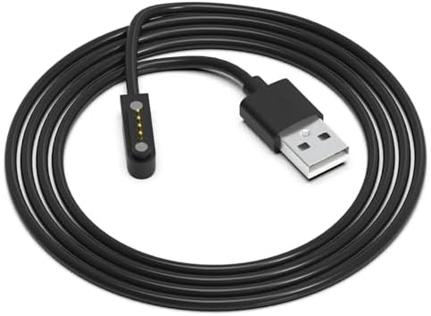Universal Smart Watch Charger Magnetic 4 Pin for Bluetooth Smart Watches GT88 G3 GT68 KW08 KW18 Y3 KW88 KW98 KW99 KW28 FS08 GV68 KW06 USB Charging Cable Replacement 2FT- Contact Pin Spacing 7.62mm