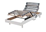Matière : MDF Sommier relaxation électrique FLEXPUR 80x200 / Blanc