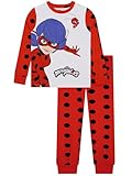 Miraculous Schlafanzug Mädchen | Lady Bug Pyjama Für Kinder | Eng Anliegender Lang Schlafanzüge - 122