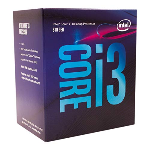 Intel Core i3-8100 Desktop Processor 4 Cores up to 3.6 GHz Turbo Unlocked LGA1151 300 Series 95W (Renewed)