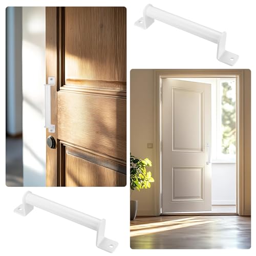 QJKEJI 2 Stück Türgriffe weiß Möbelgriffe für Küchenschränke, Schrankgriffe weiß, Küchengriffe Möbel Griffe, Schubladengriffe für Kleiderschrank Garage Schubladen Griffe