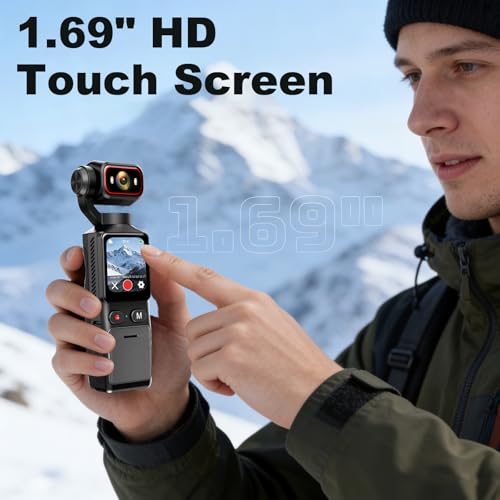 Image of 4K Handheld Vlogging Camera, WiFi Pocket Action Camera, Anti-Shake Body Cam