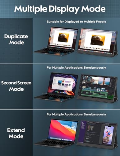 Image of ZSCMALLS 17.3'' 4K Portable Monitor for Laptop, 3840Px2160P IPS Large Screen with HDR, 1500:1 FreeSync, Ultra Slim & Eye Care,Travel Monitor External Screen for Laptop, PC, PS5, Mac, Xbox
