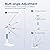 wanjiaone Multifunctional LED Desk Lamp with Wireless Charger,USB Charging Port,Clock,Phone Holder,Desk Lamps for Home Office,Eye-Caring Reading Lamp,Study Lamp for Boys,Girls,Teens,White