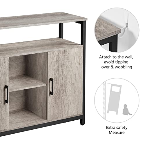 Yaheetech Sideboard, Kitchen Buffet Table, Storage Cabinet, Console Table With Two Doors And Adjustable Shelves For Kitchen Dining Living Room Entryway, Industrial Style #TOP7