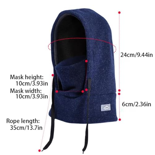 Balaclava Ski Mask for Kids, Winter Windproof Face Mask for Cold Weather, Fleece Hooded Scarf Neck Warmer Ears and Faces Covers Pullover Hat (White)3