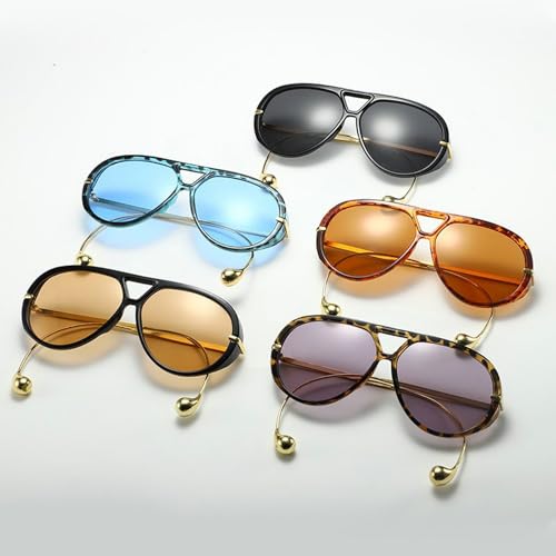 COTIA 2025 Fashion Pilot Sunglasses for Woman Men Retro Square Double Bridge Sun Glasses Vintage Shield Shades3