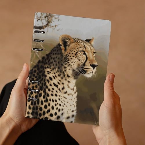 Carnet de notes A5 motif léopard cadeau élégant rechargeable