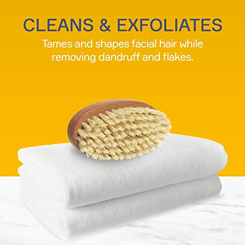 Seven Potions Vegan Beard Brush For Men — 100% Sisal Plant Fibre & Pear Wood — Firm Bristles To Gently Tame/Soften/Exfoliate – 100% Natural, Non-Synthetic #TOP3