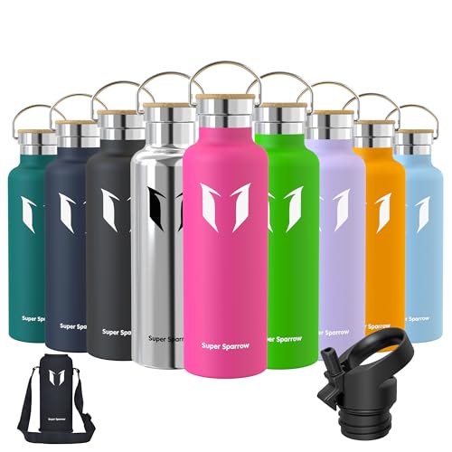Super Sparrow Borraccia Termica 750ml - Bottiglia Termica Senza Perdite - Senza BPA Borracce Bambini...