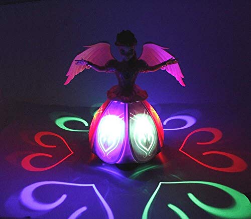 Image of Dancing Miracle Princess Toy Doll with Wings Interactive Revolving Cute Doll Colorful LED Lights and Music for Girls