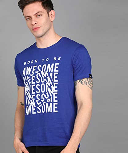 Image of Urbano Fashion Men's Graphic Printed Round Neck Half Sleeve Slim Fit Cotton T-Shirt