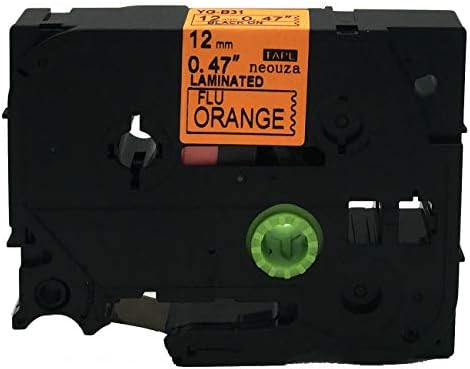 Lot De 5 Cartouches Ruban Adhésif Compatible Brother P-Touch TZe - 12 Mm X 8 M - Noir Sur Rouge TZe-431