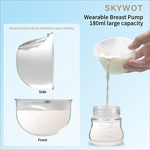 Skywot S21 Wearable Breast Pump Hands Free,Portable Hands Free Breast Pump For Breastfeeding,Electric Portable Wireless Breast Pumps,2 Modes & 9 Levels,Double Milk Pumping 21/24Mm Flange,2 Pack #TOP7