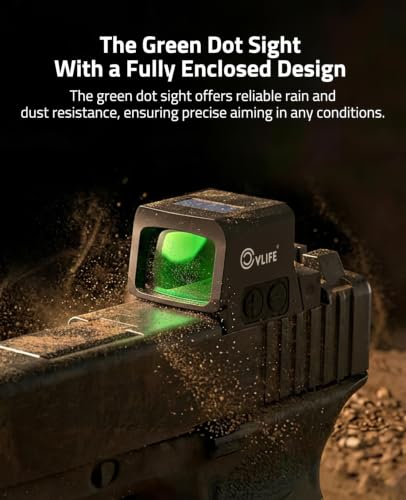 CVLIFE BearMight Enclosed Solar Multi Reticle Green Dot Sight for RMSC - image 2