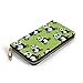 Produktbild JHGFG Niedlicher Panda Bambus Grüner Druck Frauen RFID Blocking Zip Around Brieftasche Echte Leder Clutch Langer Kartenhalter Organizer Brieftaschen Große Reisetasche