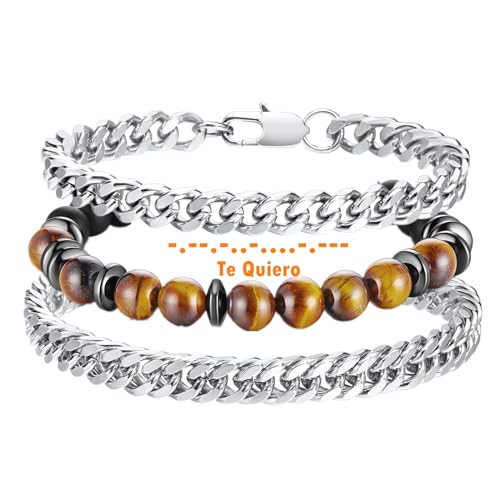 Regalos para Hombres, marido, Novio Regalos , con Código Morse 'Te Quiero', aniversario de boda, regalo de cumpleaños, regalo de amor para hombres (Regalos de novio)