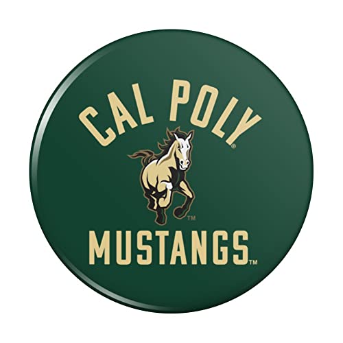 Cal Poly Mustangs Logo Kitchen Refrigerator Locker Button Magnet - 2.25" Diameter