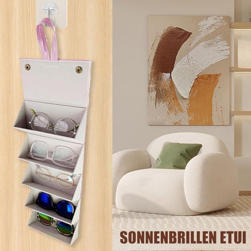 Genérico Organizador de Almacenamiento para Gafas de Sol, Estuche Múltiple para Varias Gafas, Organizador Ligero y Plegable para Viajes, Oficina, Hogar, Armario y Cómoda - imagen 2