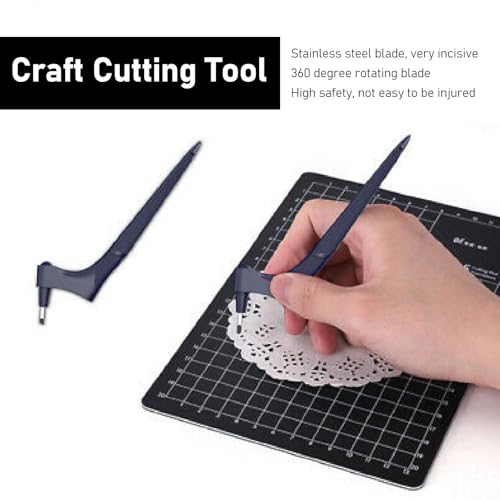 Garosa 2PCS Craft Knife with 360 Degree Rotating Blade Pen Type Paper Cutter for Scrapbooking Crafting Engraving Tool Hobby Cutting Supplies